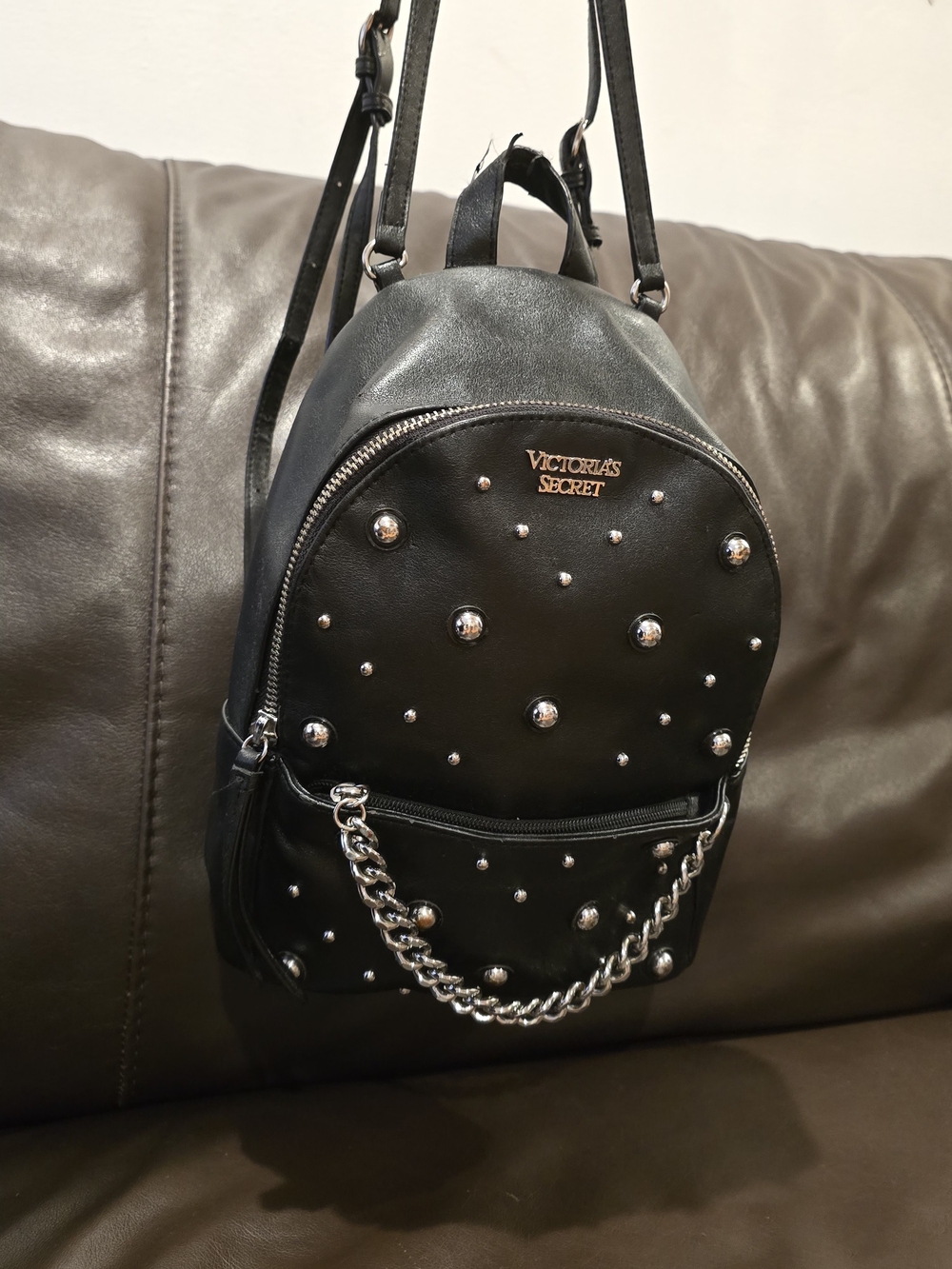 Victoria's Secret Black Studded Mini Backpack - Picture 3 of 9